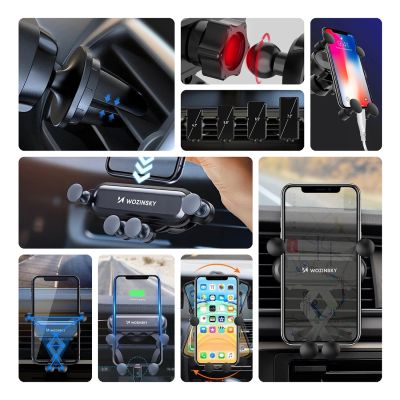 2. Wozinsky gravity car phone holder for air vent black (WCH-05)