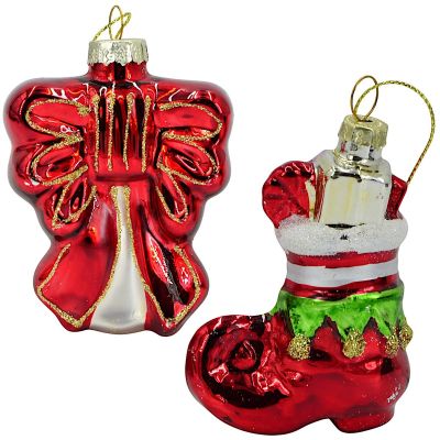 2. MICA Glass Moulded Bauble – Shoe and Bow