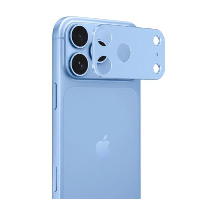 2. Tech-Protect Camalloy Fit+ Camera Module Cover for iPhone 18 Pro Max – Light Blue
