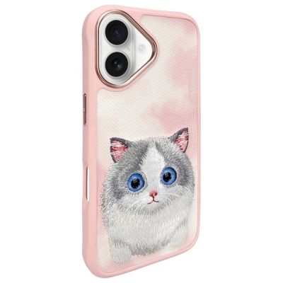 2. Nimmy Big Eyed Pet 2.0 Cat Case for iPhone 16 - Pink