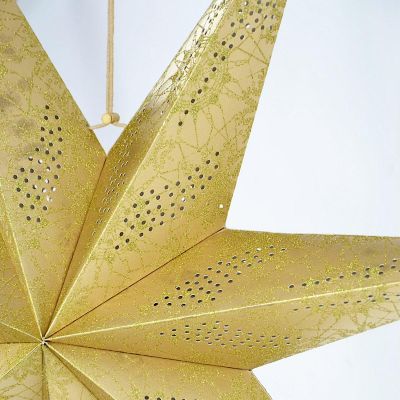 4. DECORATIVE PAPER STAR 75CM GOLD