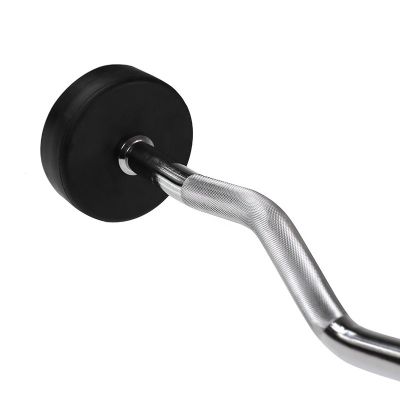 3. Rubber-coated fixed barbell/bar, curved, 15 kg HMS GSL15