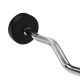 3. Rubber-coated fixed barbell/bar, curved, 15 kg HMS GSL15