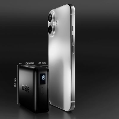 13. SBS HD 30W 10000mAh USB-C Powerbank with LCD Display - Black