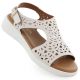 7. Women's cream openwork elevated sandals Sergio Leone SK-850