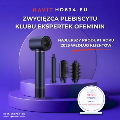 44. Hot Air Curling Styler Havit HD634 (4 attachments)