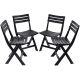 10. SET OF 4 FOLDABLE PLASTIC CATERING CHAIRS KOMODO ANTHRACITE