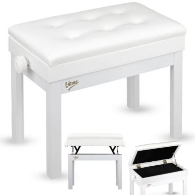 V-TONE PB4 WH piano keyboard bench white tapi