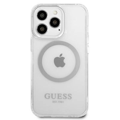3. Guess Metal Outline MagSafe case for iPhone 13 Pro / iPhone 13 - silver