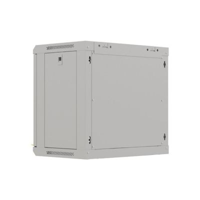 9. Wall-mounted installation rack cabinet 19" 9U 540x350 gray glass door LANBERG (FLAT PACK)