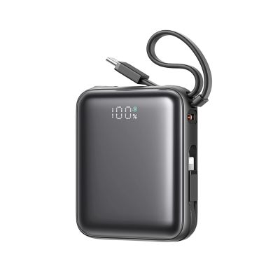 Joyroom JR-PBF27 10000mAh 22.5W Powerbank with Built-in USB-C and Lightning Cables - Black