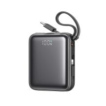 Joyroom JR-PBF27 10000mAh 22.5W Powerbank with Built-in USB-C and Lightning Cables - Black