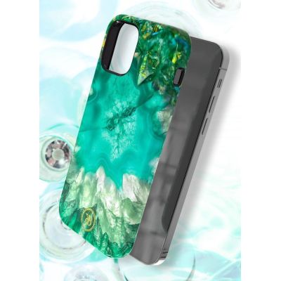 6. Kingxbar Agate Series case decorated printed Agate iPhone 12 mini red