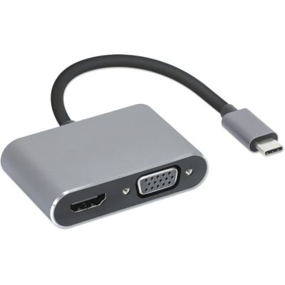 3. USB Type-C hub 4in1 USB 3.0 + PD 100W + HDMK 4k30Hz + VGA FullHD