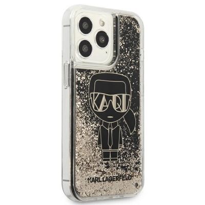 4. Karl Lagerfeld Liquid Glitter Gatsby Case for iPhone 13 Pro Max - Black