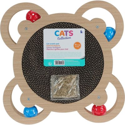 3. SCRATCHING POSTS FOR CAT INTERACTIVE TOY 4 BALLS 35.5X35.5X4CM