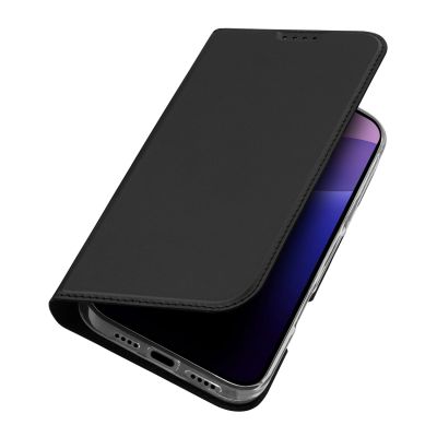 5. Dux Ducis Skin Pro iPhone 16 Pro Case with Flip and Card Slot - Black