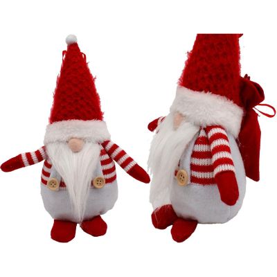 7. DECORATIVE SANTA CLAUS WITH GIFT BAG 25CM WHITE