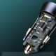 17. Baseus Golden Contactor Pro fast car charger 2x USB 40 W Quick Charge SCP FCP AFC + USB cable - USB Type C gray (TZCCJD-A0G)