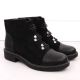 16. Women’s Black Suede-Look Ankle Boots with Warm Lining M.Daszyński SA252-4