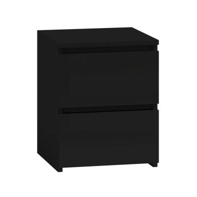 3. M2 MALWA BEDSIDE TABLE 2 DRAWERS BLACK