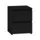 3. M2 MALWA BEDSIDE TABLE 2 DRAWERS BLACK