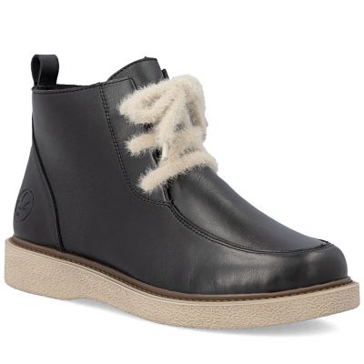 Women's leather ankle boots, black Rieker 71100-00