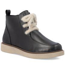 Women's leather ankle boots, black Rieker 71100-00