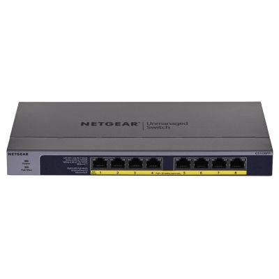 2. Switch Netgear GS108PP-100EUS 8p PoE 123W (PoE+: 8p) Unmanaged Gigabit