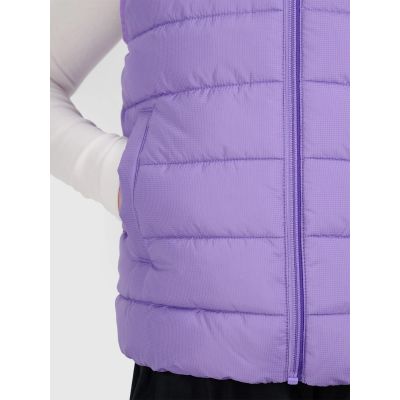5. Girls' down vest with synthetic filling 4F 4FJRAW25TVJAF322-51S