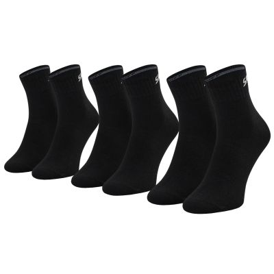 Skechers 3PPK Unisex Mesh Ventilation Quarter Socks SK42017-9999 Black 35-38