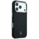 4. Mercedes Leather Semi Wrap Wood Effect MagSafe Case for iPhone 17 Pro Max / 18 Pro Max - Black
