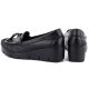 4. Black leather wedge moccasin shoes Vinceza 39990