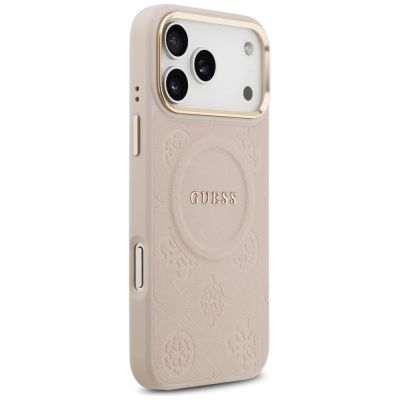 4. Guess Peony Hot Stamp MagSafe Case for iPhone 17 Pro Max - Pink