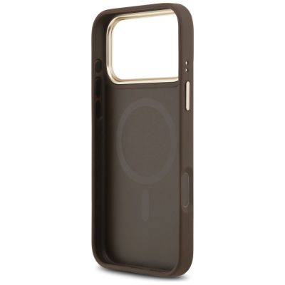 7. Guess 4G Stripe MagSafe case for iPhone 17 Pro Max - brown