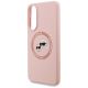 6. Karl Lagerfeld Silicone Nauble Heads And Circle MagSafe Case for Samsung Galaxy S25 Edge - Pink
