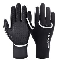 Rockbros Full Waterproof Cycling Gloves, Size: L/XL - Black