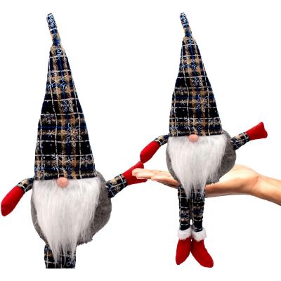 11. DECORATIVE ELMON 30+20CM NAVY BLUE CHECKERED