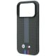 6. BMW M Quadrille Kevlar Tricolor Print Lines MagSafe Case for iPhone 18 Pro Max / 17 Pro Max - Dark Gray