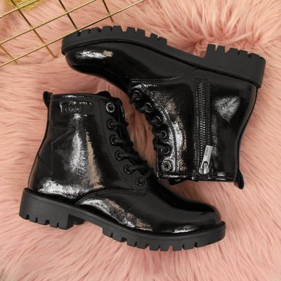 5. Girls' black combat boots Big Star Jr II374045