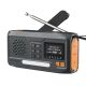 2. Extralink Bluetooth Solar Emergency Radio with Crank Dynamo Powerbank 4000mAh with SOS Flashlight BT-4000 Portable Analog and Digital Black, Orange