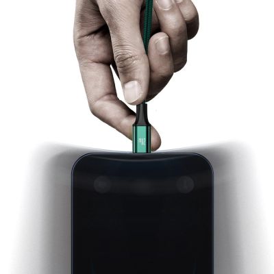 11. Baseus Rapid Series 3in1 USB-C - USB-C / Lightning / micro USB cable 20W PD 1.5m - green