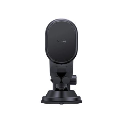2. Baseus Stable Car Holder with 15W Inductive Charger, Gravity, and Suction Cup - Black