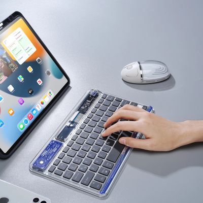 6. Dux Ducis Keyboard (CK Series) Wireless for Laptop / Tablet / Phone - Transparent