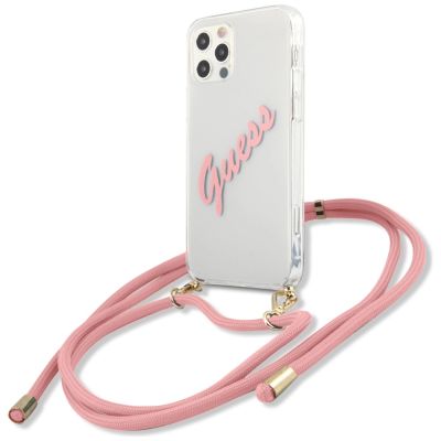 2. Guess Script Vintage iPhone 12 Pro Max 6.7" Case - Pink