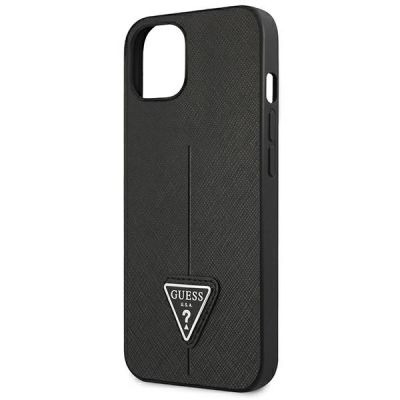 6. Guess GUHCP13SPSATLK iPhone 13 mini 5,4 "black / black hardcase SaffianoTriangle Logo