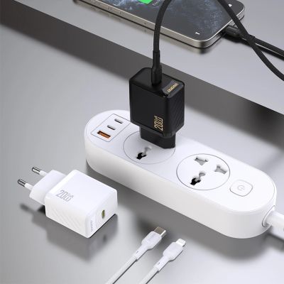 3. Dudao A26 PD20W GaN USB-C Charger - White