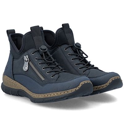 4. Rieker N32G3-14 comfortable navy blue waterproof women's shoes