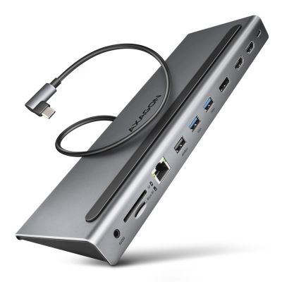 Axagon HMC-4KX3 Wired Docking Station USB 3.2 Gen 1 (3.1 Gen 1) Type-C Gray