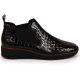 31. Rieker W R474 snakeskin leather ankle boots black